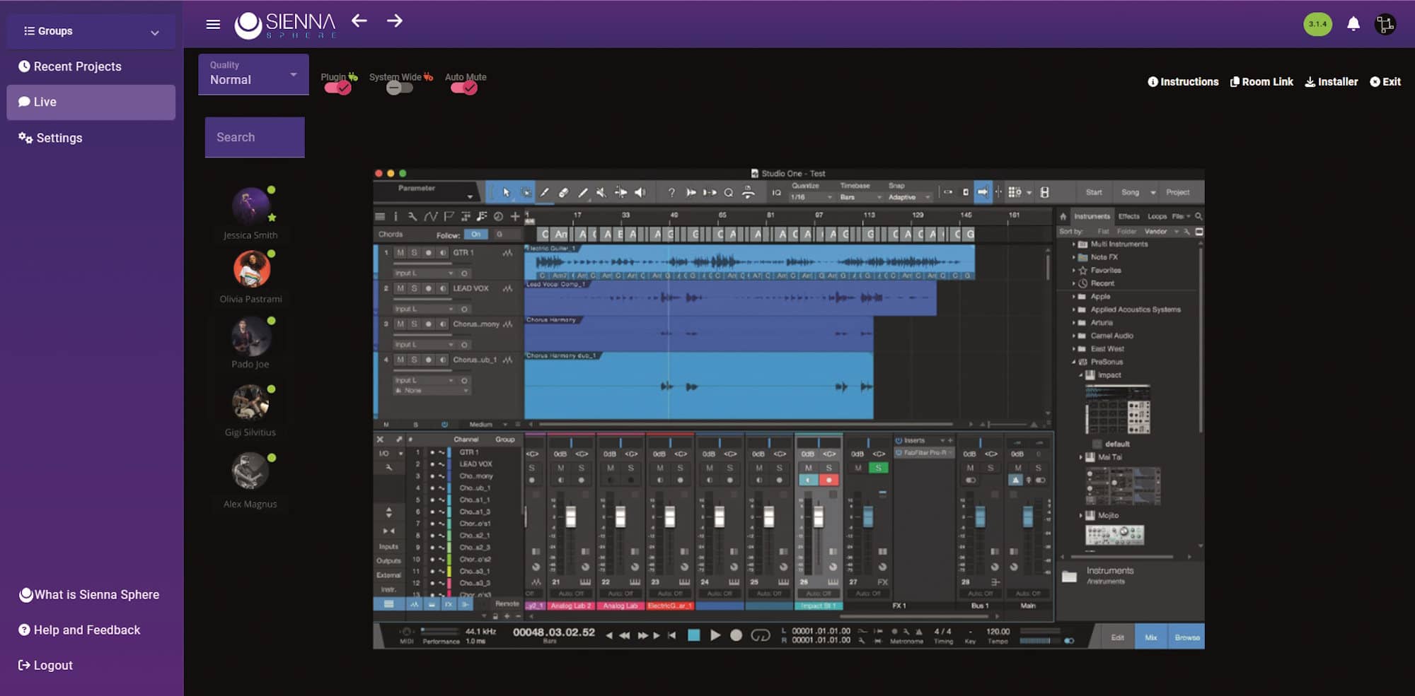Live Session Interface